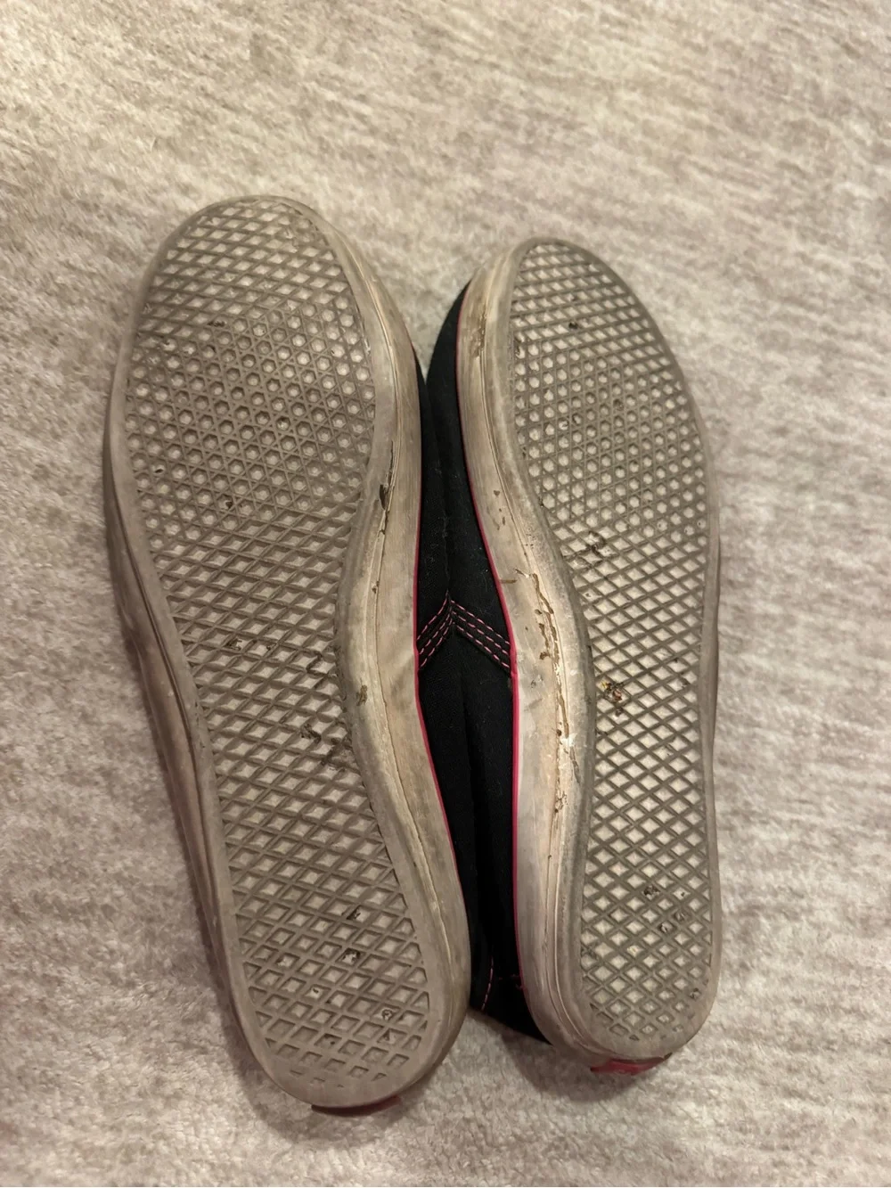 Vans Sanrio Black and Pink Hello Kitty Slip-On Shoes